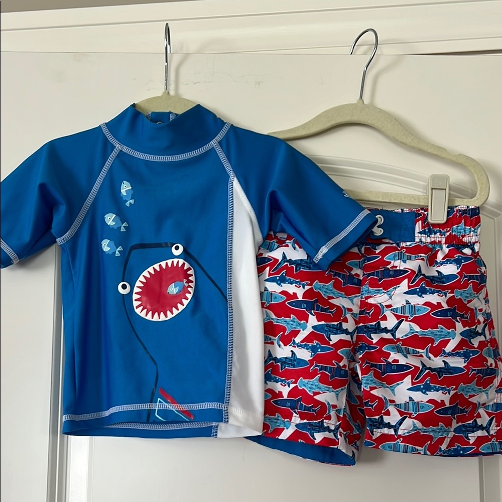 UVSkinz | (12-18M) Blue Shark Kids Swim Set